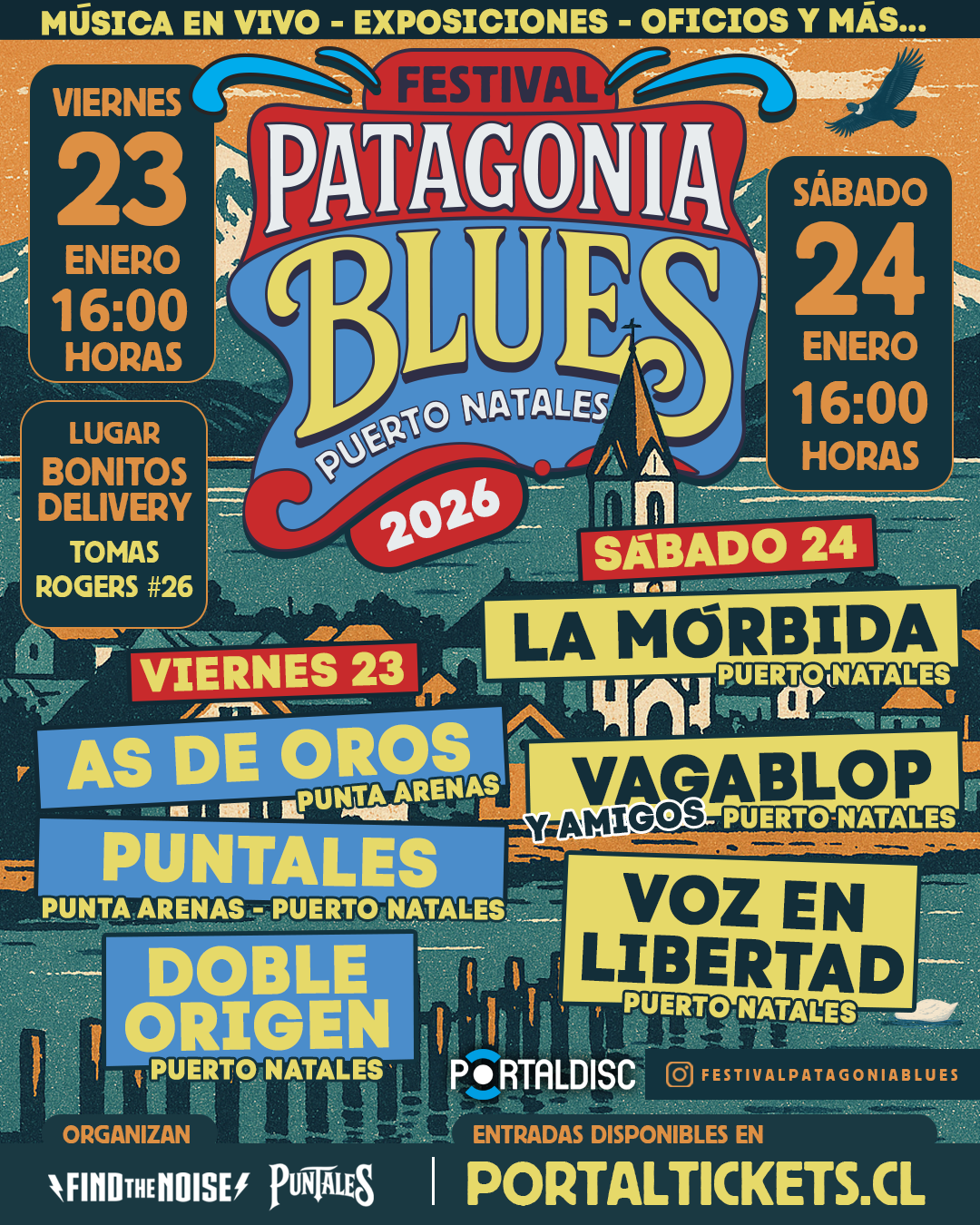 A orillas del fiordo Última Esperanza: se viene el primer Festival Patagonia Blues